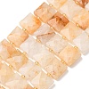 Natural Yellow Hematoid Quartz/Golden Healer Quartz Beads Strands G-F839-A11-01-2
