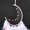Iron Woven Web/Net with Feather Pendant Decorations AJEW-P097-02-3