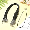36Pcs Black Waxed Cord Necklace Making NCOR-FS0001-05P-8