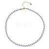 Bohemian 5mm Shell Pearl Round Beaded Necklaces for Women MF9684-10-1