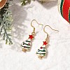 Alloy Enamel Dangle Earrings EJEW-JE06610-1