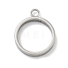 304 Stainless Steel Open Back Bezel Pendants STAS-B126-06B-P-1