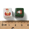 Christmas Printed Opaque Acrylic Beads OACR-D316-02B-3
