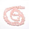 Natural Rose Quartz Chip Bead Strands G-M205-02-2