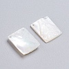 Natural White Shell Mother of Pearl Shell Pendants SSHEL-I024-09-3