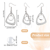 DIY Blank Dome & Teardrop 304 Stainless Steel Dangle Earring Making Kit EJEW-UN00003-3