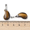 Natural Tiger Eye Pendants G-NH0025-14P-04-3