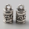 Tibetan Style Alloy End Caps FIND-CJC0018-39A-AS-1