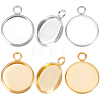 40Pcs 2 Styles 304 Stainless Steel Pendant Cabochon Settings STAS-BBC0010-69-7