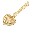 Brass Micro Pave Clear Cubic Zirconia Pendant Necklaces for Women NJEW-S429-05G-01-1