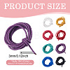 16m 8 Colors Braided Leather Cord WL-TA0001-10-4