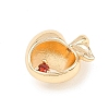 Brass Micro Pave Cubic Zirconia Charms KK-A283-02A-G-2