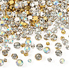 300Pcs 15 Styles Flat Round Sew on Rhinestone Montee Beads STAS-TA0006-18-3