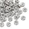 SHEGRACE Brass Micro Pave Clear Cubic Zirconia Spacer Beads XGRQ1U396-362P-1