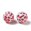 Printed Opaque Acrylic Beads AC-CBA6329-02-3