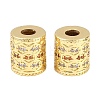 Soccer Seasons Brass Micro Pave Cubic Zirconia European Beads KK-D109-09C-G-1