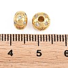 Brass Micro Pave Clear Cubic Zirconia Beads KK-Z162-14G-3