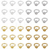 40Pcs 4 Colors Brass Ring Charm Connectors KK-TA0008-48-2