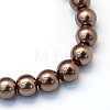 Baking Painted Pearlized Glass Pearl Round Bead Strands HY-Q330-8mm-52-2
