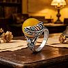 Zinc Alloy Resin Finger Rings for Women UQ0861-6-1