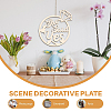 Creative Natural Wooden Wall Hanging Decoration WOOD-WH0039-009-3