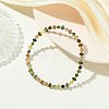 Natural Indian Agate & Glass Seed Beaded Stretch Bracelets for Women Men BJEW-JB13939-1