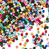 Spray Painted Wooden Beads WOOD-PA0001-53C-1