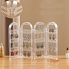 Acrylic Earring Display Folding Screen Stands with 4 Folding Panels PAAG-PW0011-03A-2