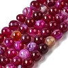 Natural Banded Agate Beads Strands G-I392-A01-6mm-01-2
