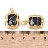 Natural Black Agate Faceted Pendants GG-CBA4154-02G-01-3