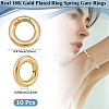 10Pcs Brass Spring Gate Rings KK-BBC0022-07A-2