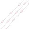 304 Stainless Steel & Dyed Shell Handmade Oval Beads Chain CHS-H028-05P-01-1