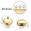 4Pcs 4 Colors Openable 316 Stainless Steel Memorial Urn Ashes Charms STAS-CA0001-73-2