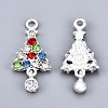 Alloy Colorful Rhinestone Pendants PALLOY-Q441-029-RS-3