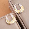 Brass Hoop Earrings for Women WG45214-01-3
