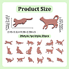 Unfinished Wood Cat Pendants for Painting Arts FIND-UN0007-66-3