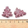 Christmas Tree Polymer Clay Rhinestone Beads CLAY-NH0001-14J-4