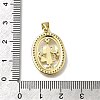 Brass Micro Pave Cubic Zirconia Pendants KK-C090-35G-07-3