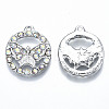 UV Plated Alloy Pendants PALLOY-S181-029P-A-RS-2