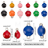 72Pcs 12 Style Ion Plating(IP) 304 Stainless Steel Enamel Links/Connectors and Charms STAS-UN0032-11-6