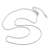 Brass Rolo Chains Necklaces for Women NJEW-D302-45P-3