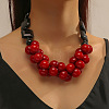 Bohemian Resin Round Beaded Chunky Necklaces for Women FS-WGA6DA1-12-1