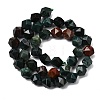 Natural Bloodstone/Heliotrope Beads Strands G-Z119-A16-03-4
