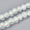 Handmade Foil Lampwork Beads Strands FOIL-T008-09E-1