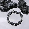 Synthetic Non-magnetic Hematite & Natural Gemstone Beads Stretch Bracelets for Women Men LS-TK7593-5