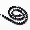 Synthetic Blue Goldstone Beads Strands G-D840-14-8mm-2