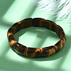 Natural Tiger Eye Bead Stretch Bracelets for Women Men BJEW-C097-02C-2