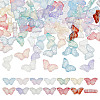 100Pcs Transparent Spray Painted Glass Beads GLAA-HY0001-41-1