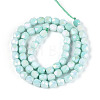 Anti-Tarnish Electroplate Glass Beads Strands GLAA-N057-6mm-02-2