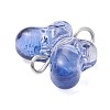 Transparent Baking Painted Glass Connector Charms PALLOY-JF02341-01-4